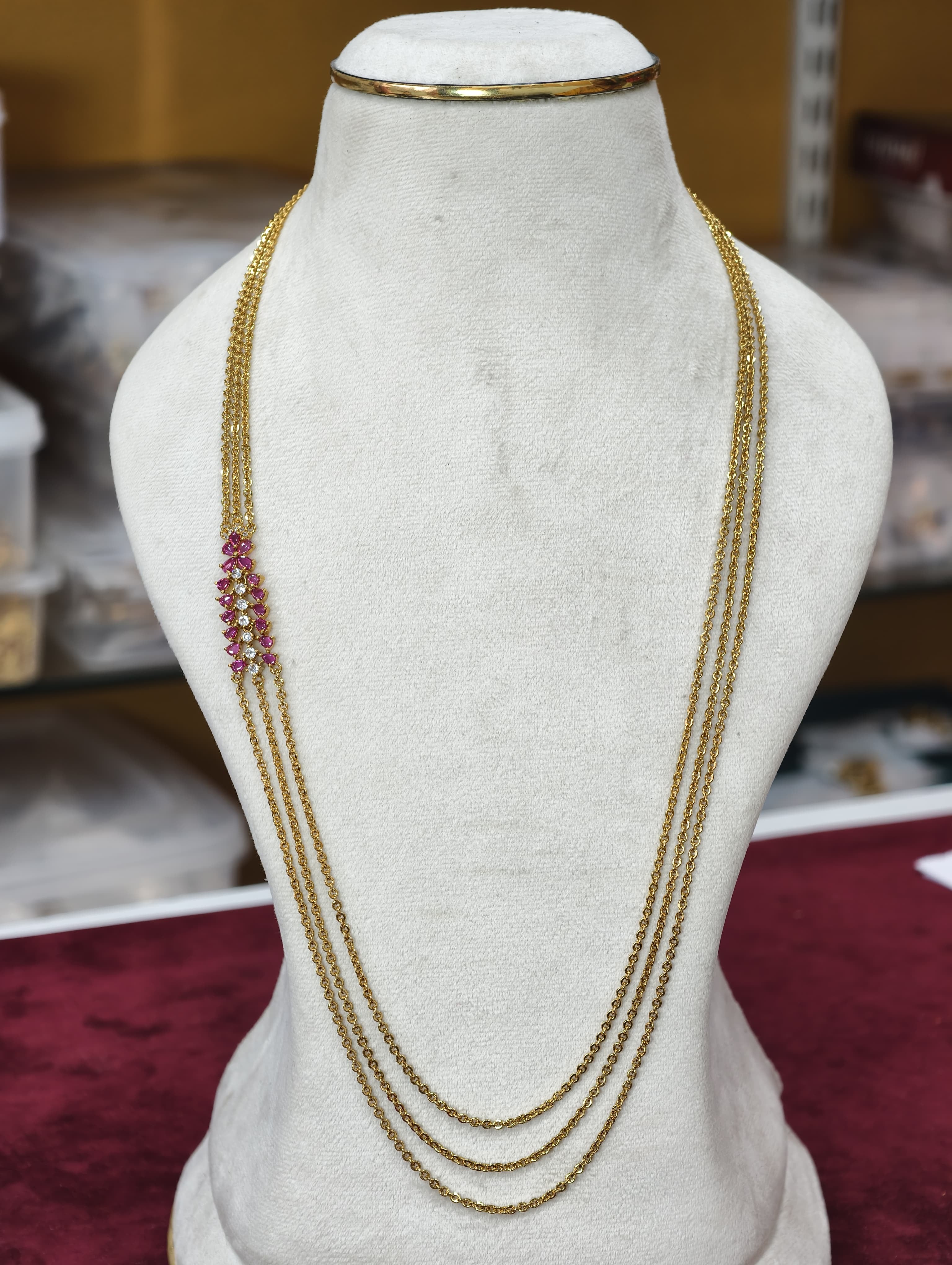 Chandraharam Chain (Three lines)