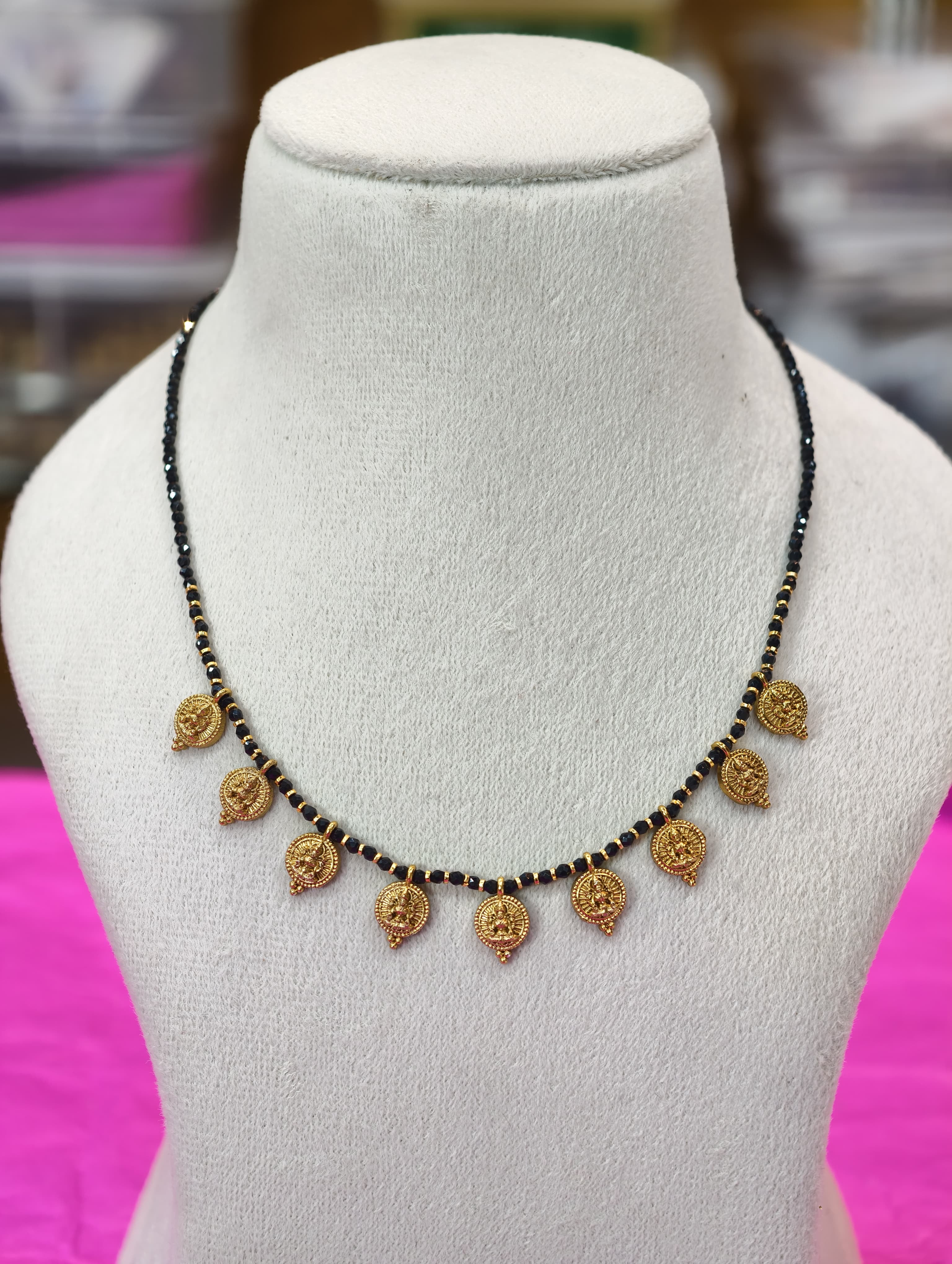Handmade Crystal Black Beads
