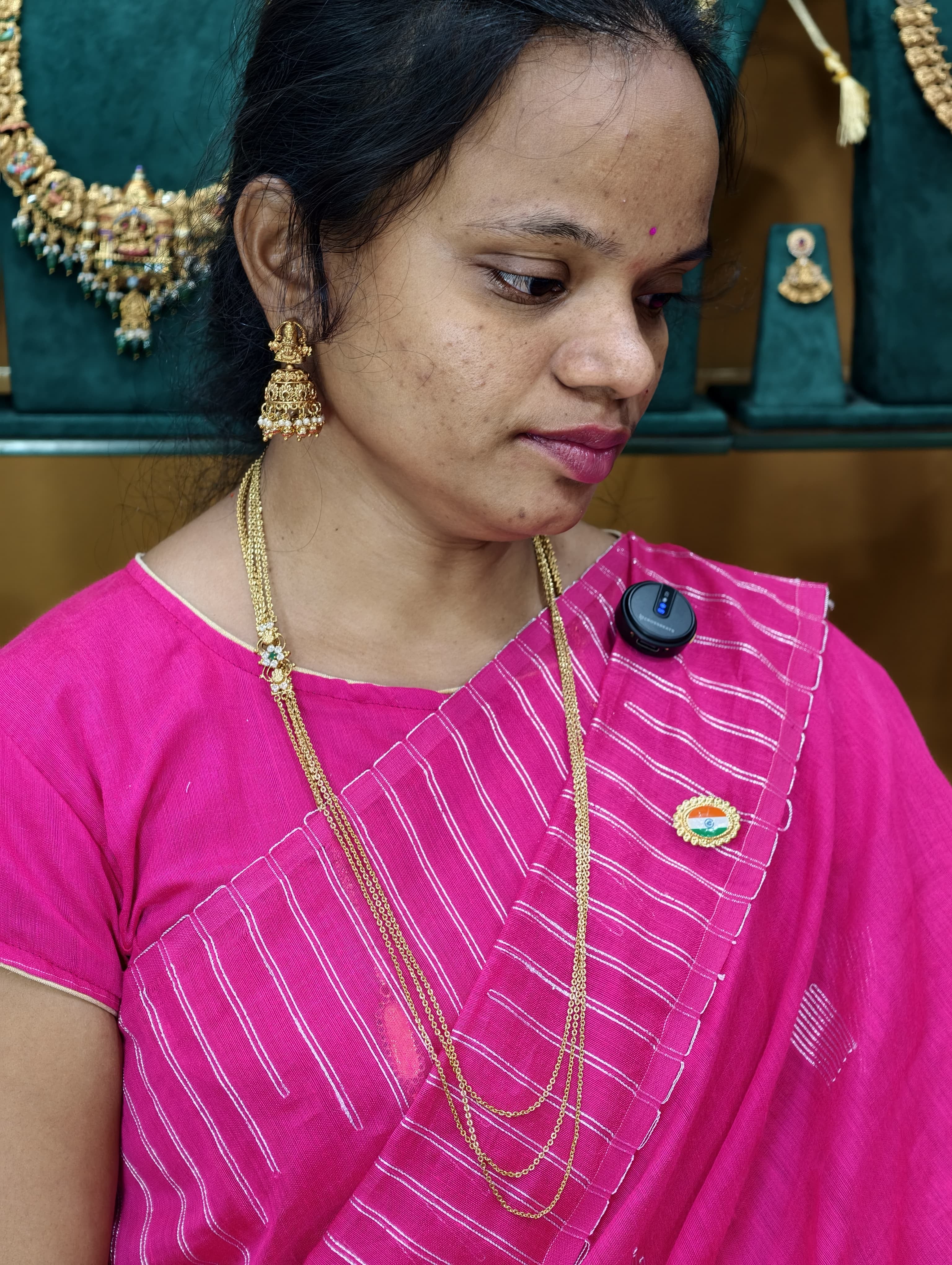 Handmade gold Model Chandraharam