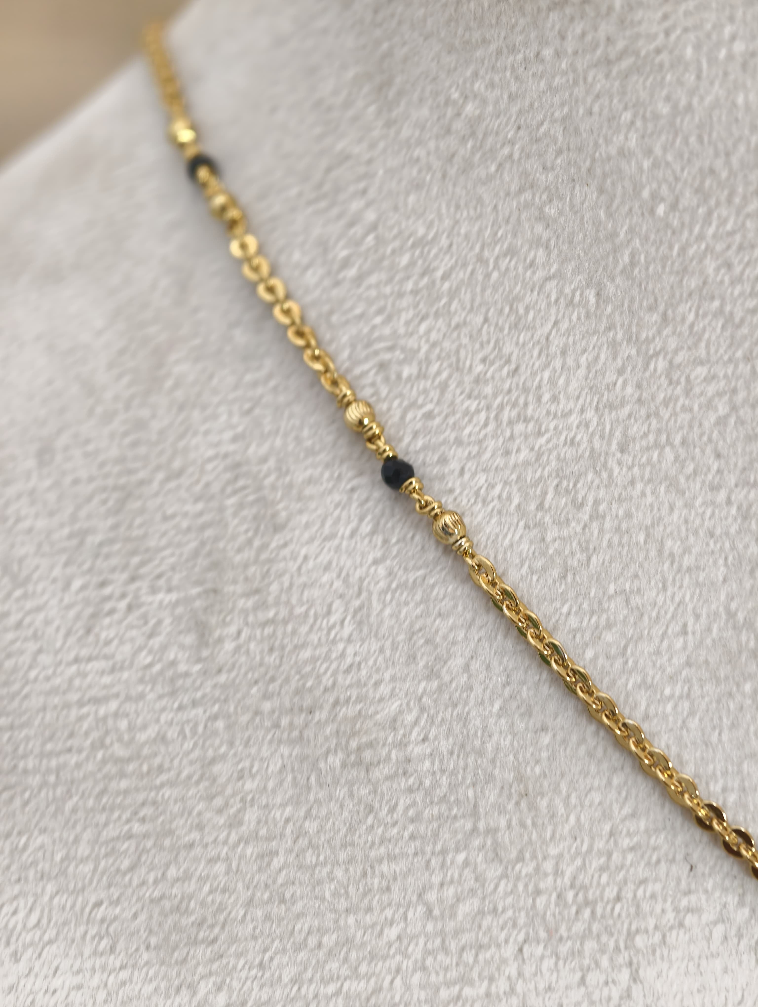 Handmade Short Black Beads(Chadini Pendant)