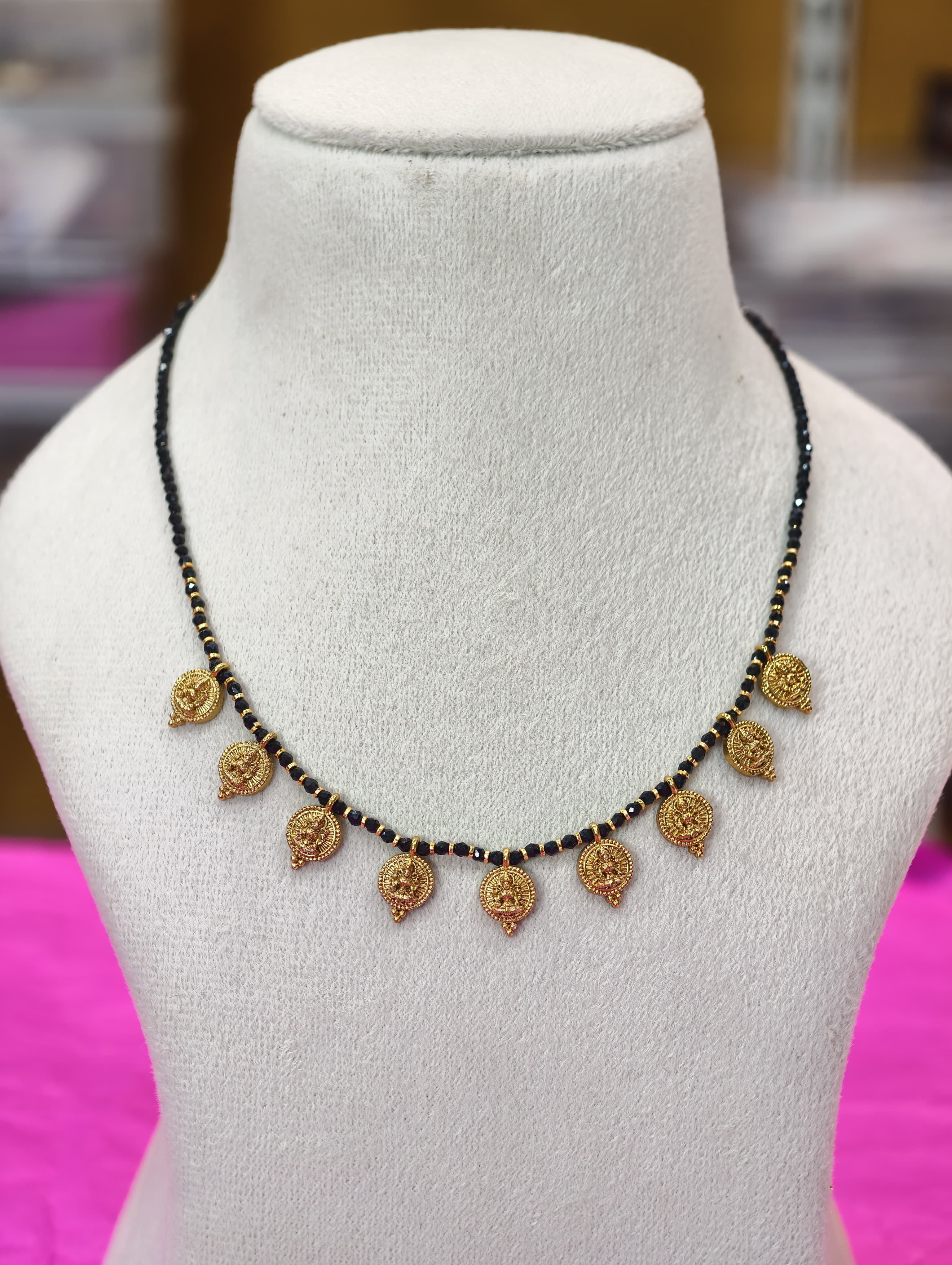 Handmade Crystal Black Beads
