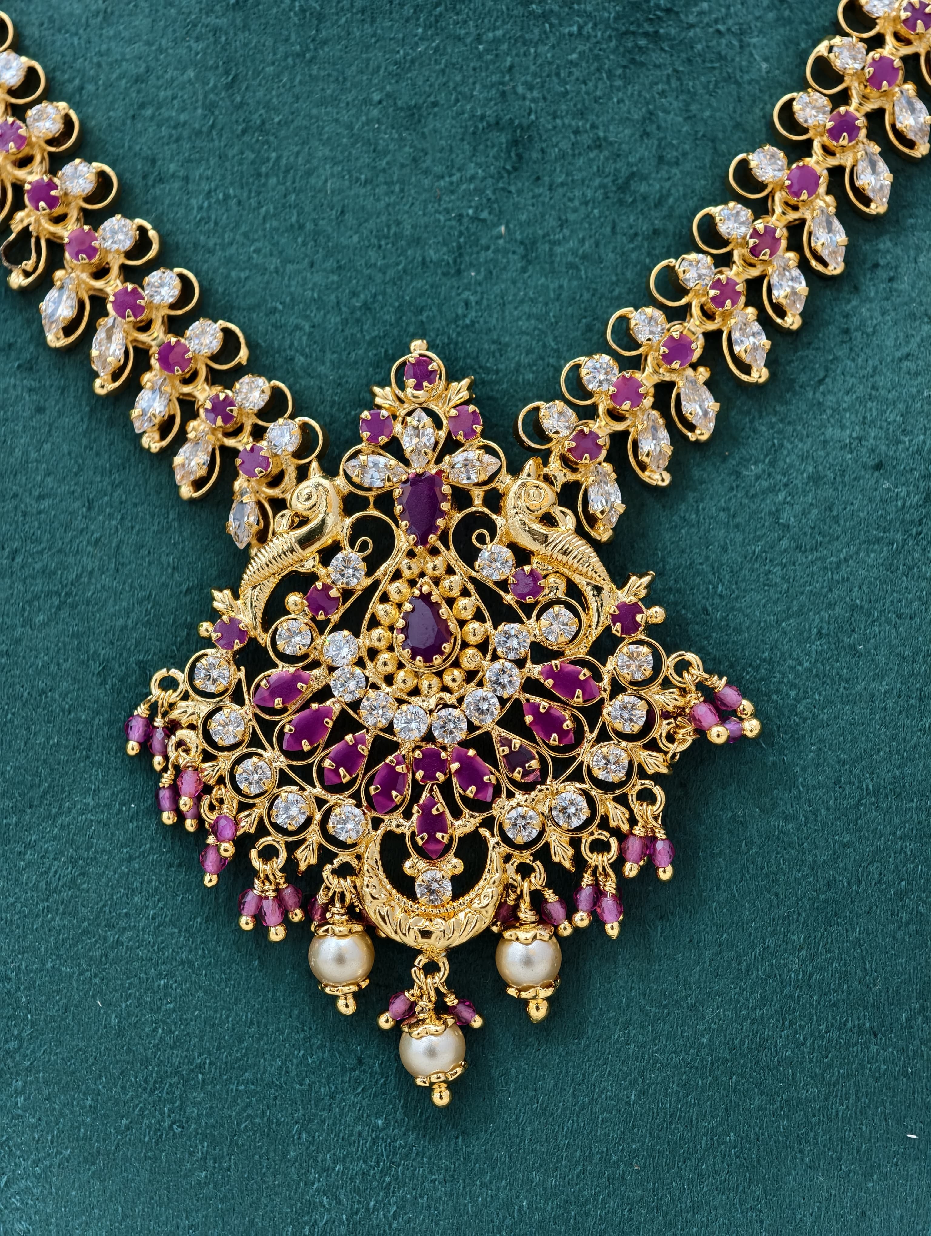 Gold Model Handmade Stone Necklace