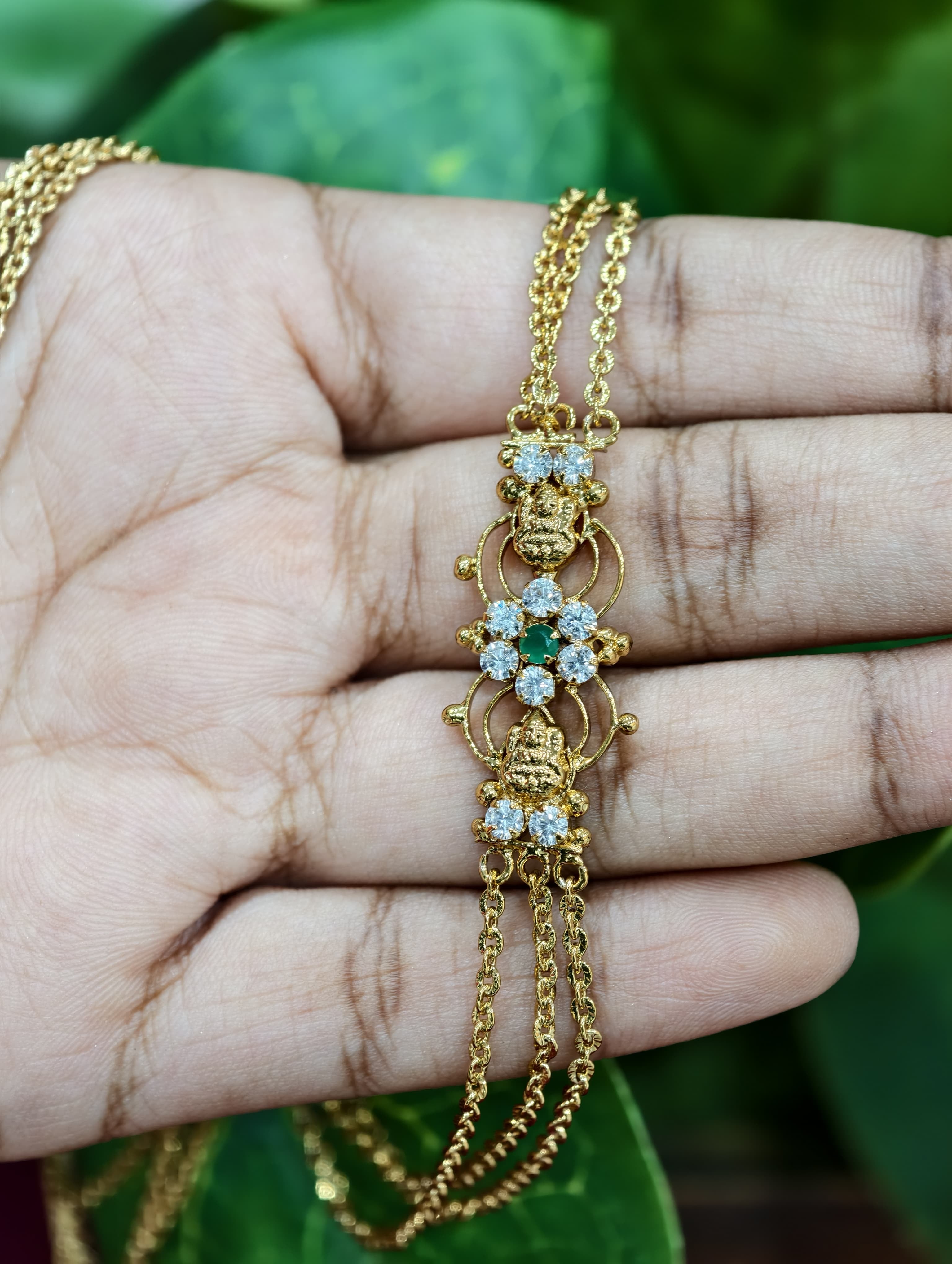 Handmade gold Model Chandraharam
