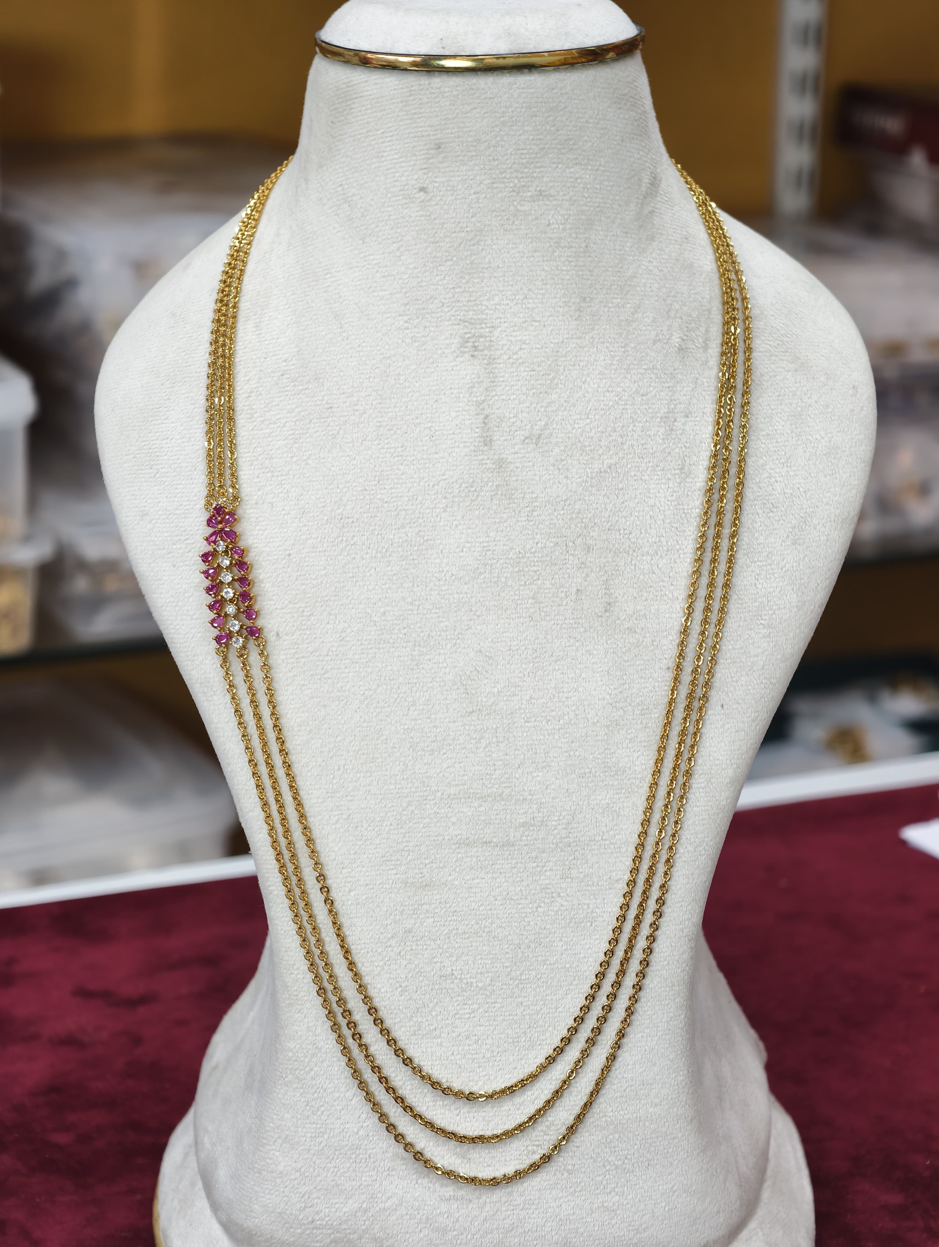 Chandraharam Chain (Three lines)