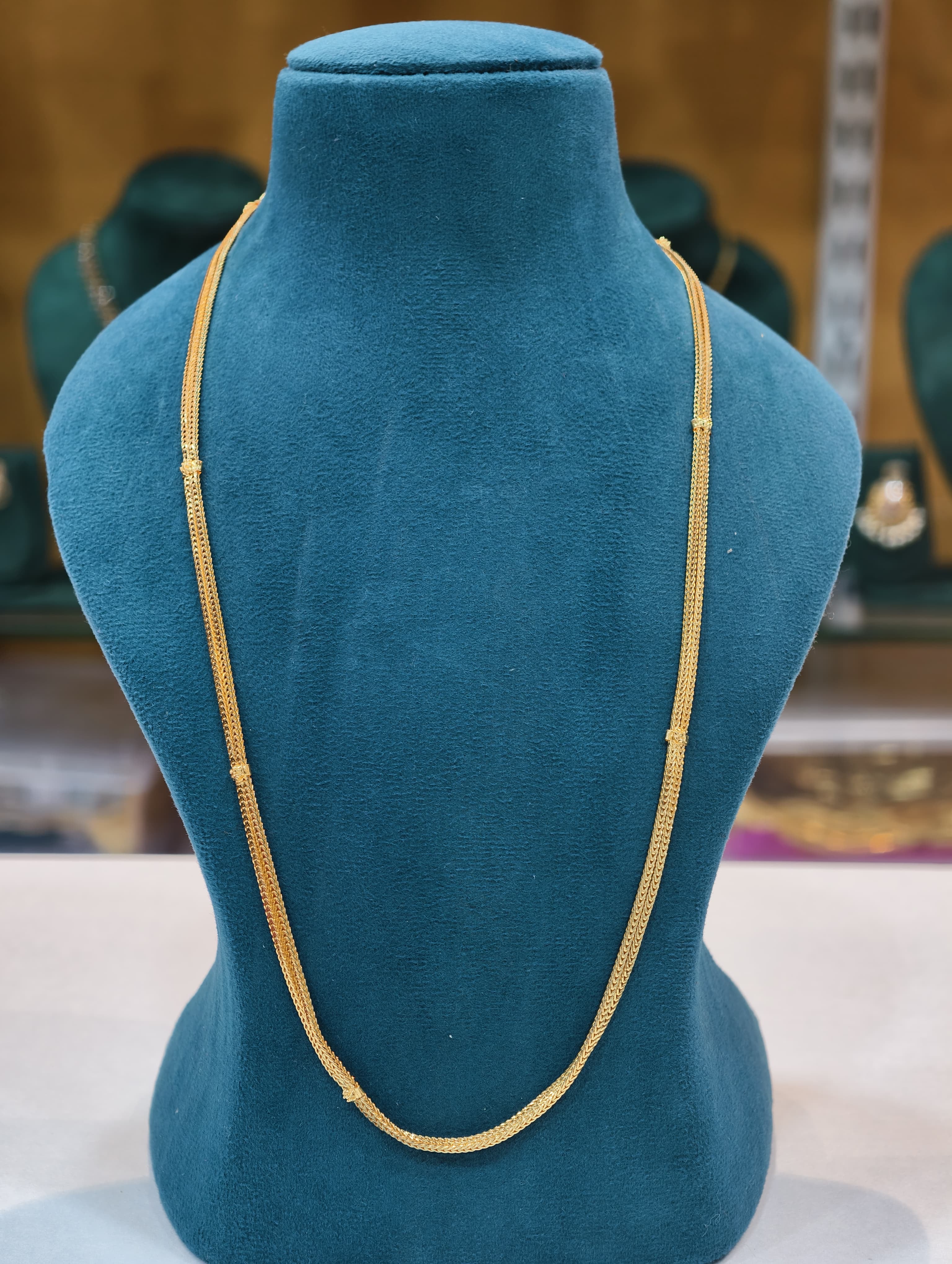 Gold Model Handmade 2 line Thali Chain(Box Model)