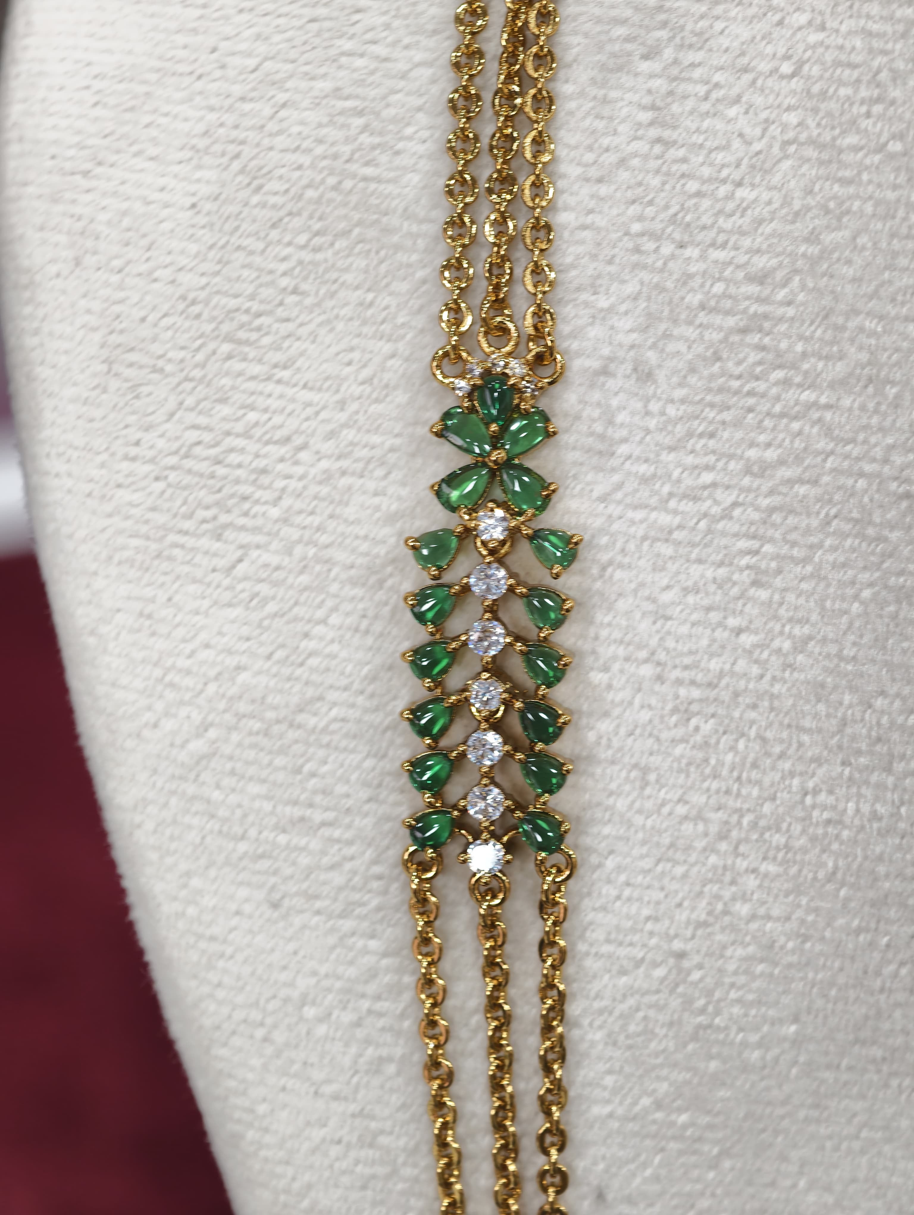 Chandraharam Chain (Three lines)