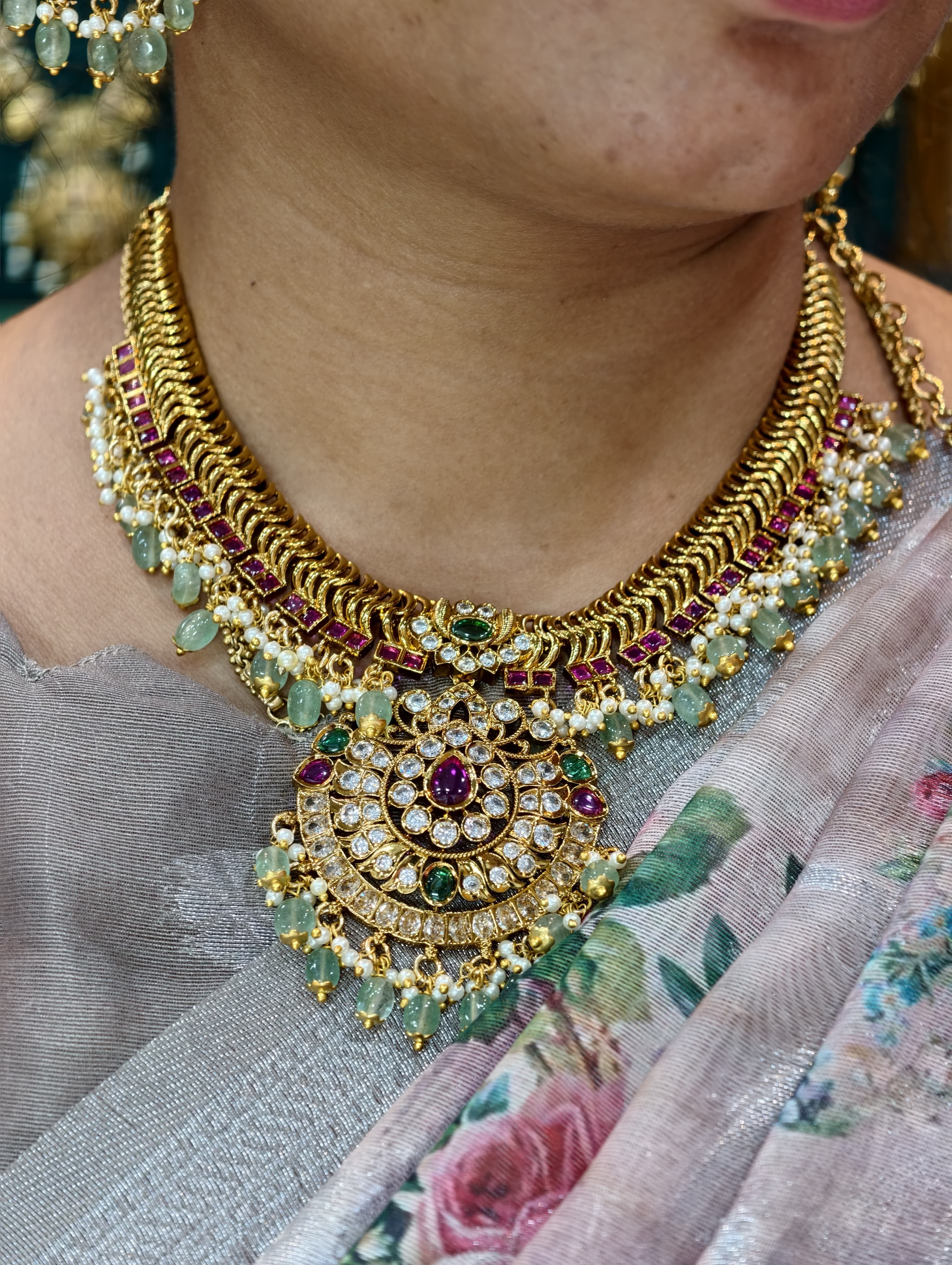 Premium Kempu Neckset