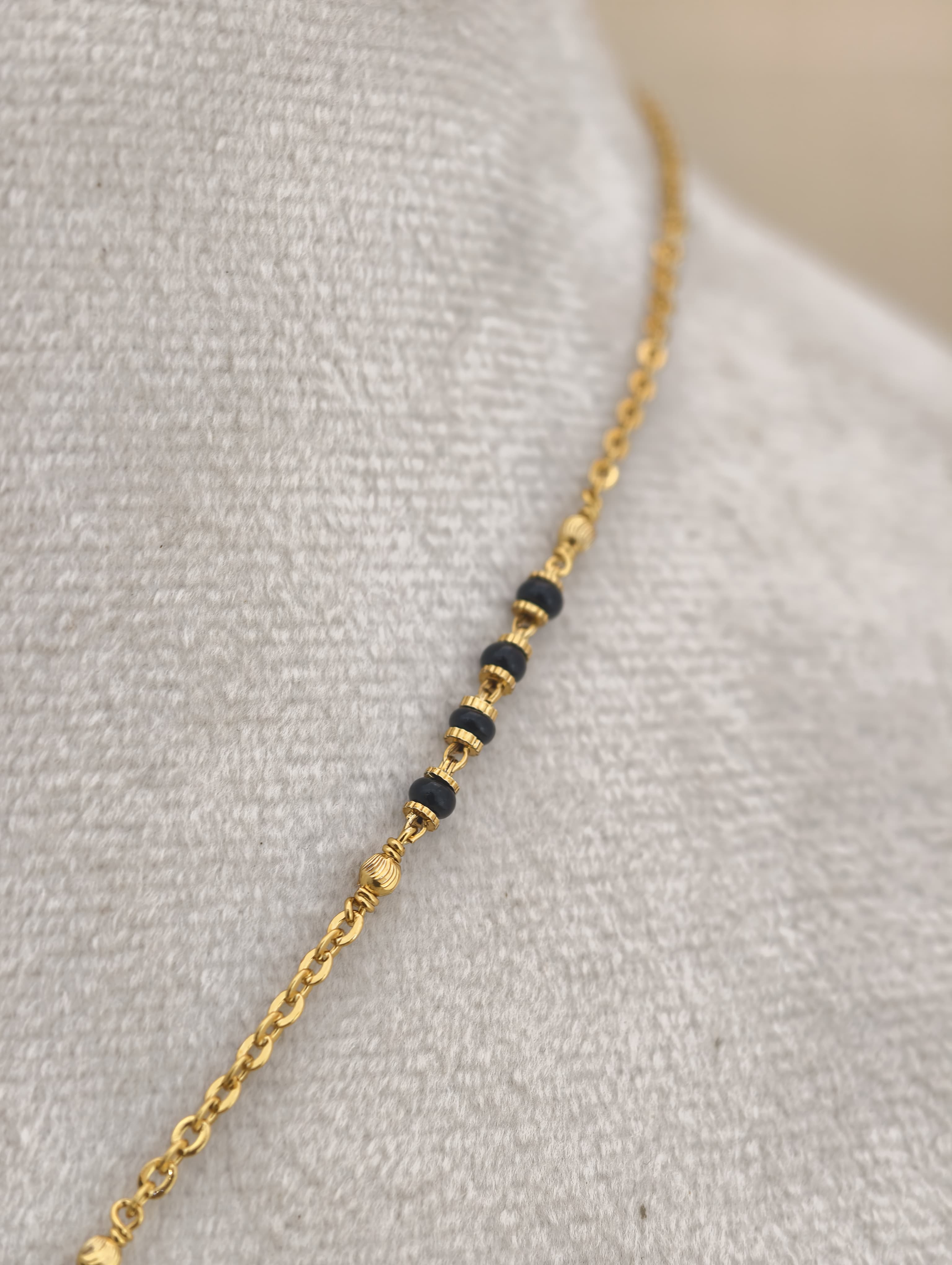 Handmade Lakshmi Short Black Beads