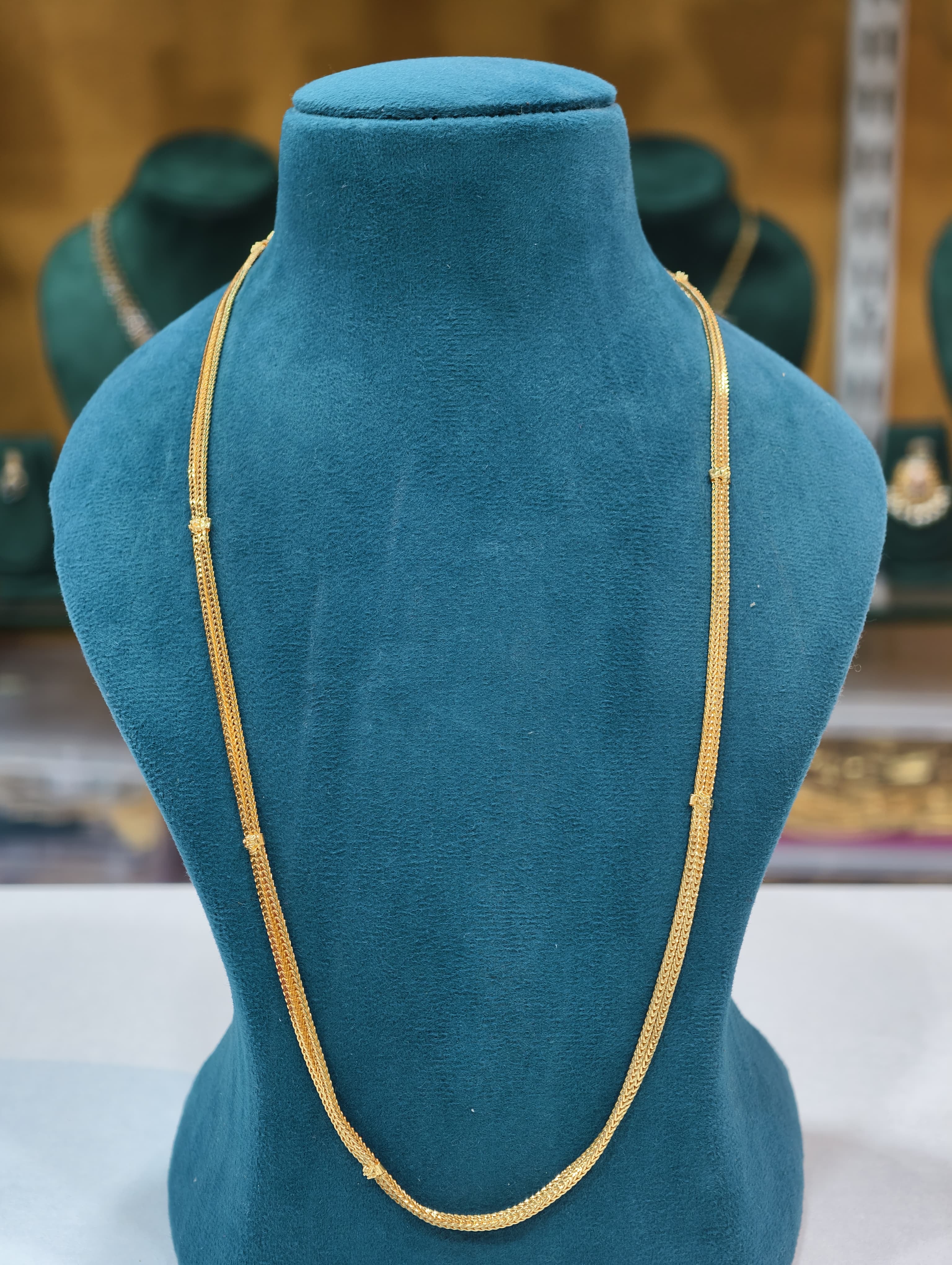Gold Model Handmade 2 line Thali Chain(Box Model)