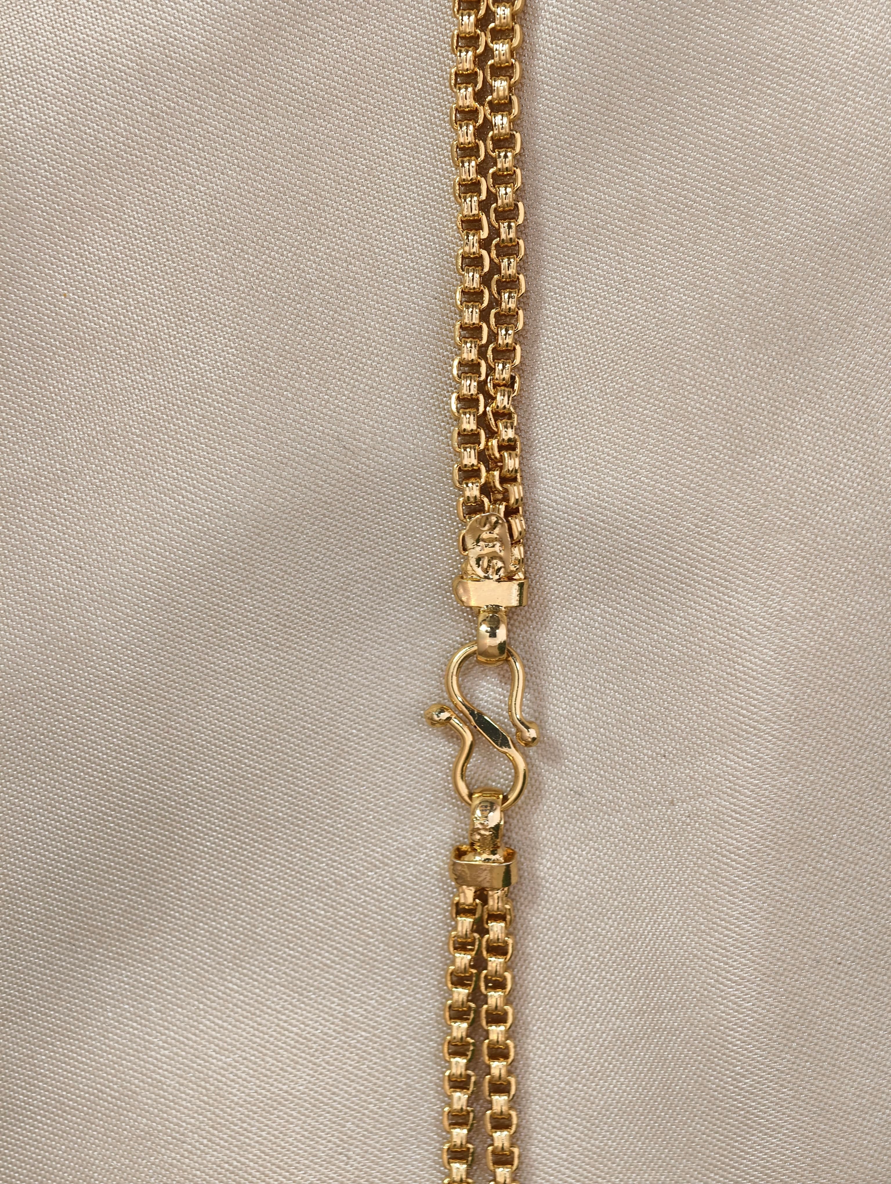 Handmadem 2 lines Badam Thali Chain