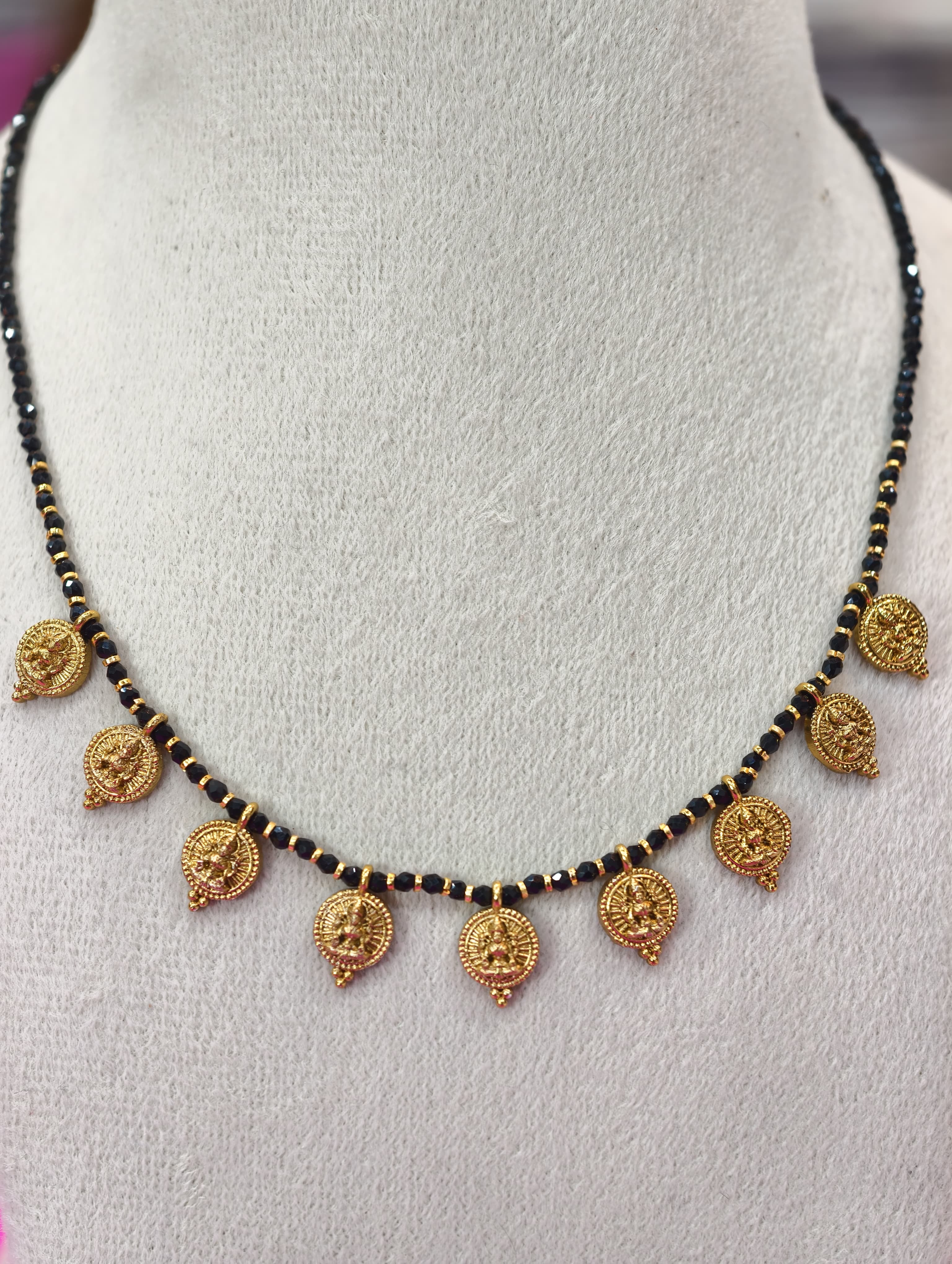 Handmade Crystal Black Beads