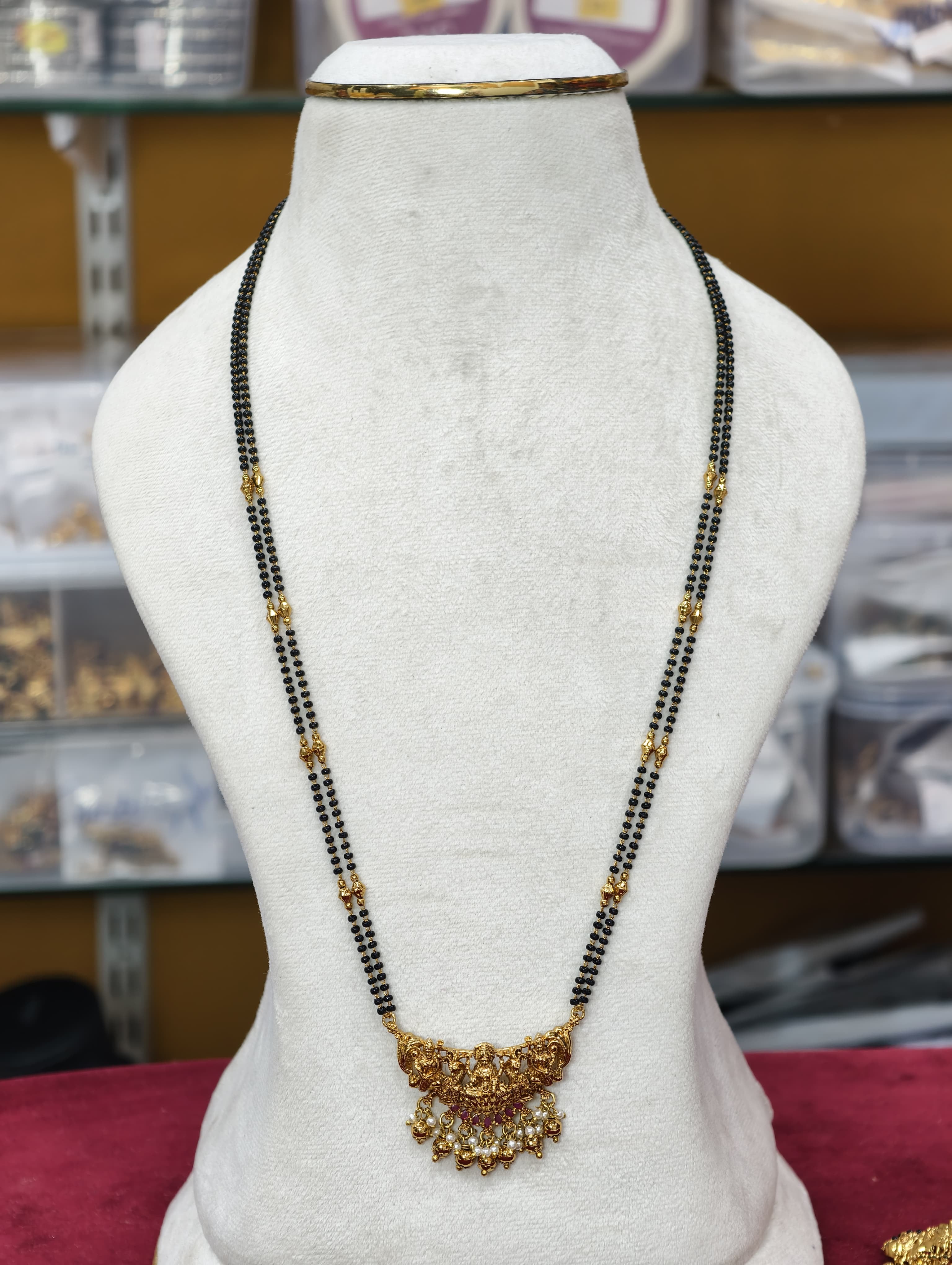 Long Black Beads